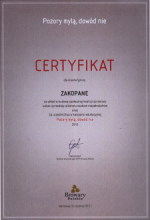 Certyfikat dla Zakopanego